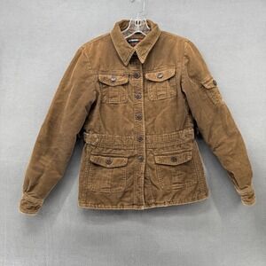 Weather Tamer Brown Corduroy Utility Field Jacket Quilted Lined S Barn Coat